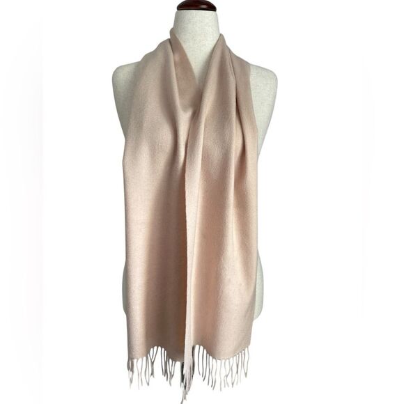 Nordstrom Rack 100% Cashmere Light Pink Fringe Scarf – Brand New - Picture 1 of 7